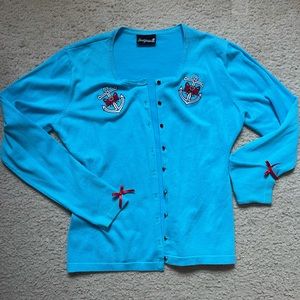 Sourpuss Blue Anchor cardigan